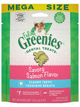 FELINE GREENIES™ Dental Treats Savory Salmon Flavor (4.6 oz)