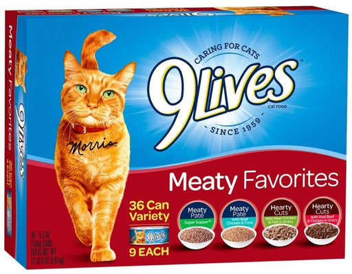 9 Lives Meaty Favorites Variety Pack Canned Cat Food