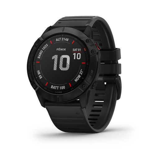 Garmin 0100215700 fenix 6X Sapphire Watch Black iPhone/Android