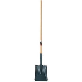 Long-Handle Square-Point Shovel With Lacquered Handle