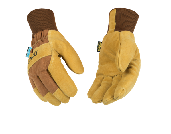 Kinco HYDROFLECTOR™ LINED WATERPROOF SUEDE PIGSKIN PALM WITH KNIT WRIST (XL)