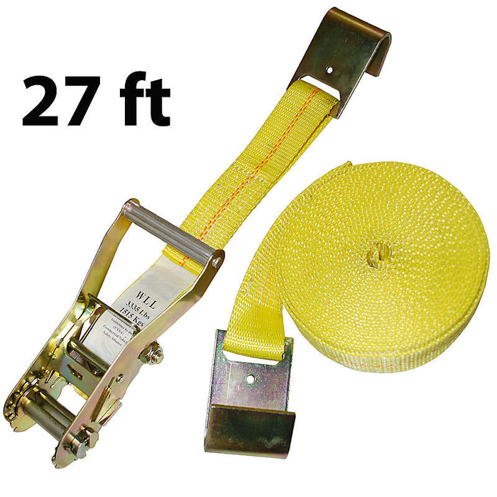 Ratchet Straps USA 2" x 27' Ratchet Strap w/Flat Hooks (2" x 27')