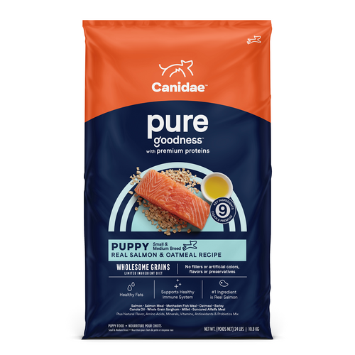 Canidae PURE with Wholesome Grains, Limited Ingredient Dry Puppy Food, Salmon and Oatmeal (24 Lb.)