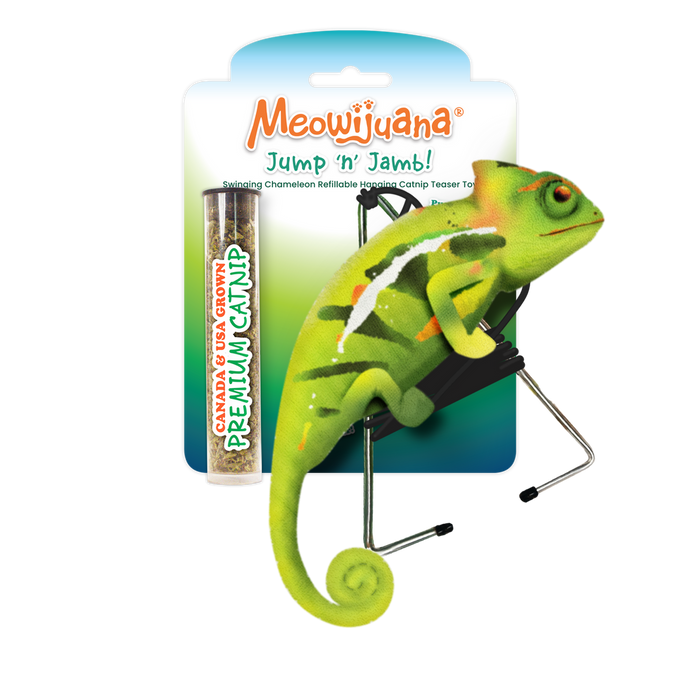 Meowijuana Jump ‘n’ Jamb Chameleon Cat Toy (1 Count)