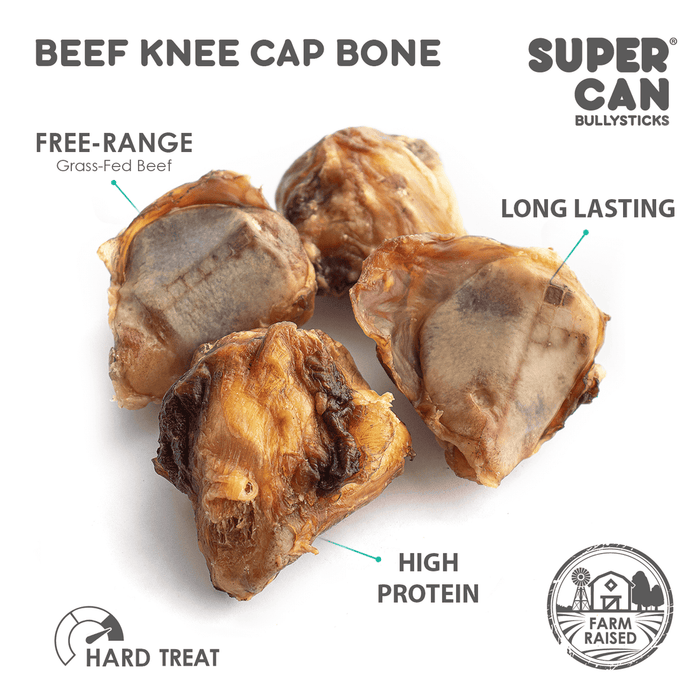 Supercan Bully Sticks Meaty Beef Knee Cap (Average Weight per bone: 120 g / 4.23 oz)