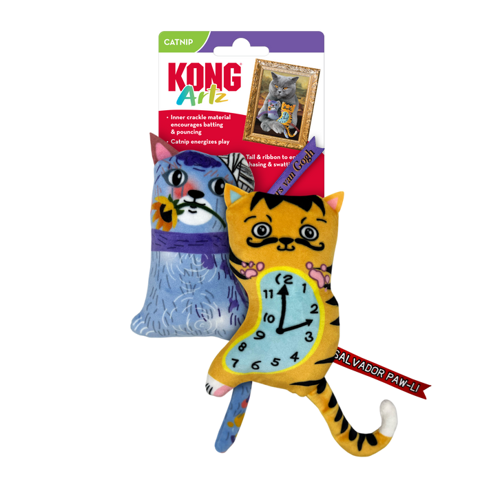 KONG Artz Picasso / Van Gogh Catnip Cat Toy 2 Pack (One Size)