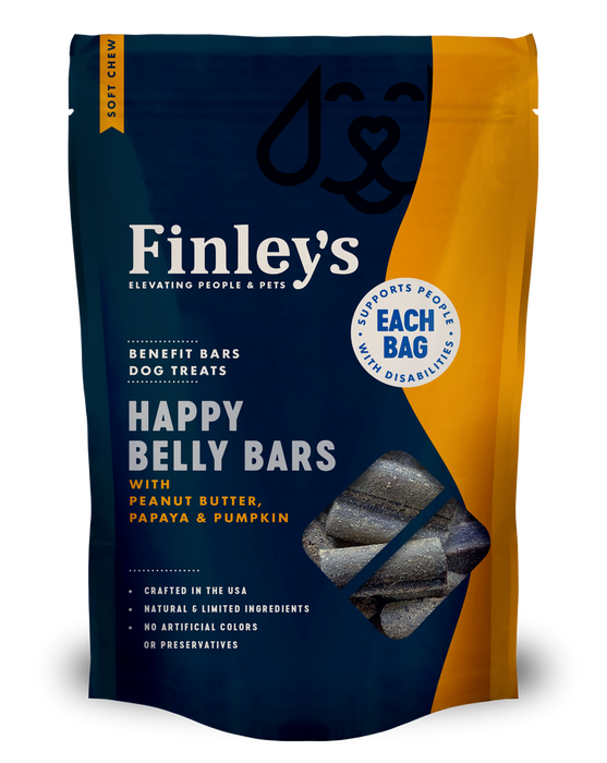 Finley's Happy Belly Soft Chew Benefit Bars Dog Treats (6 oz)