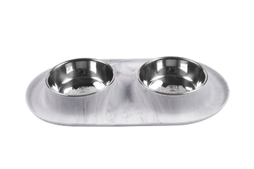 Messy Mutts Double Feeder Marble (1.5 Cup)