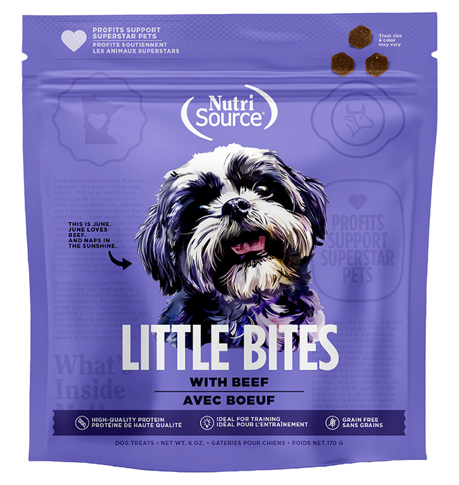 NutriSource Grain Free Beef Little Bites Dog Treats