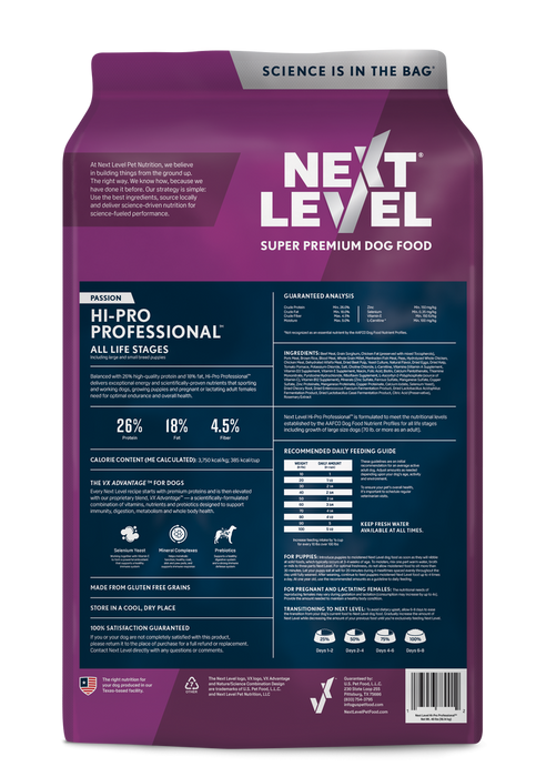 Next Level Super Premium Dog Food Hi-Pro Professional (4 Lb)