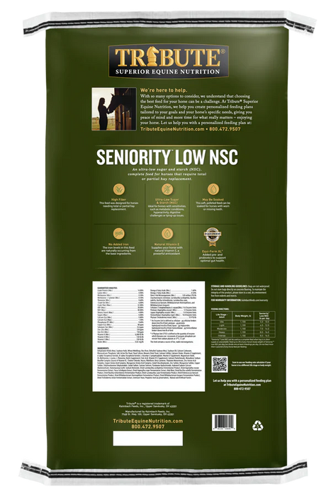 Tribute Seniority® Low NSC (10%) Horse Feed (50 LB)