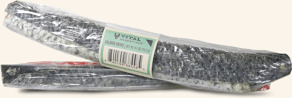 Vital Essentials Raw Bar Freeze Dried Raw Salmon Skins Dog Snacks