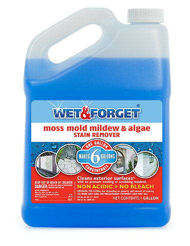 Wet & Forget Outdoor Cleaner Concentrate Moss, Mold, Mildew & Algae Stain Remover (1/2 Gal)