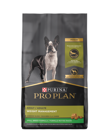 Purina Pro Plan Adult Weight Management Shredded Blend Small Breed Chicken & Rice Formula (18 lbs)
