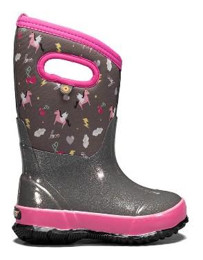 Bogs Classic Pegasus Dark Gray Multi Kid's Boots