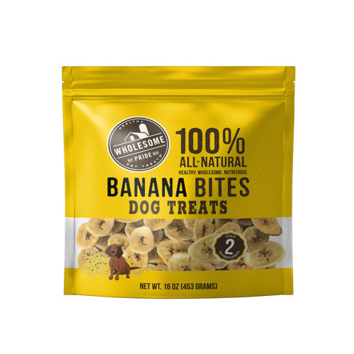 Wholesome Pride Banana Bites Dog Treats