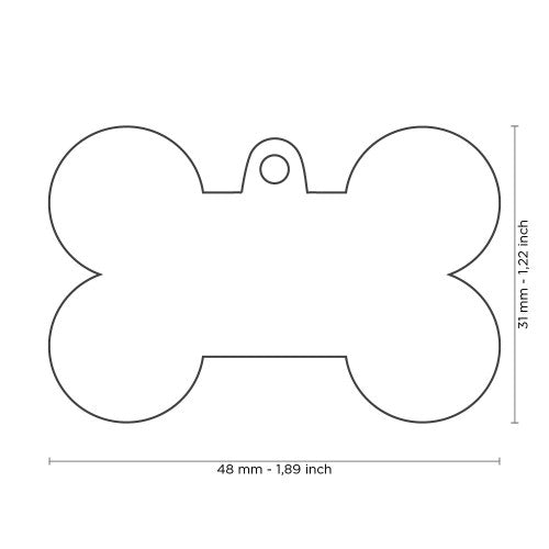 MyFamily ID Tag Basic Collection Bone XL in Golden Brass Plated Brass