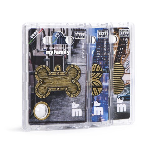 MyFamily ID Tag Big Bone Bronx Futuristic in English Brass