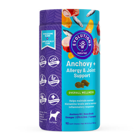 NaturVet Evolutions - Anchovy + Allergy & Joint Support Soft Chews
