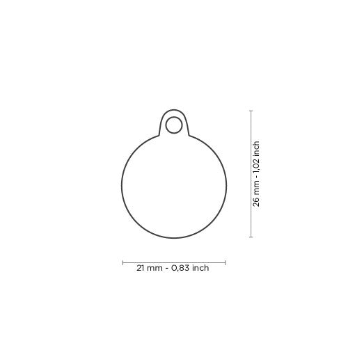 MyFamily Glam Black and Gold Crown ID Tag with Rhinestones