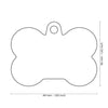 MyFamily Hushtag XL Black Aluminum Bone ID Tag with Pink Rubber