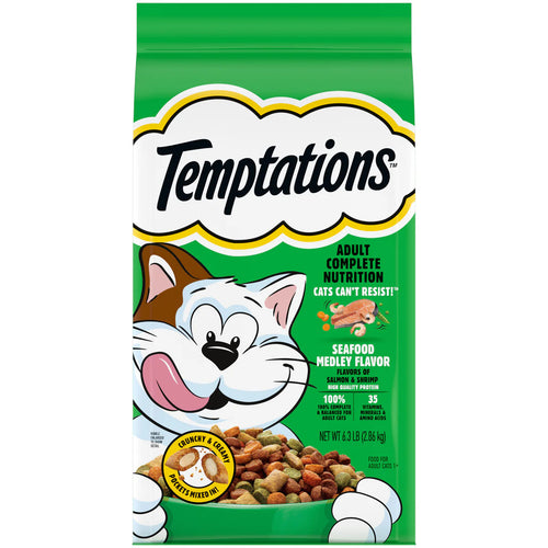 TEMPTATIONS Seafood Medley Flavor Dry Cat Food