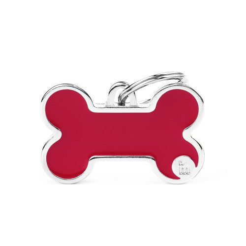 MyFamily Basic Handmade Big Red Bone ID Tag