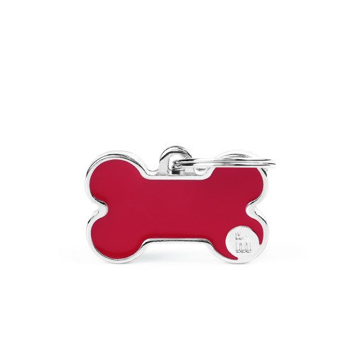MyFamily Basic Handmade Small Red Bone ID Tag