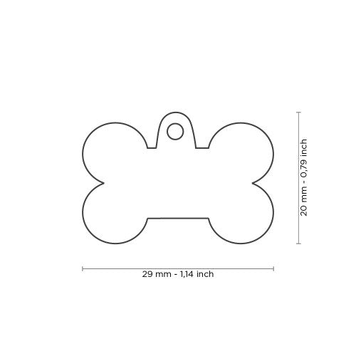 MyFamily Basic Handmade Small Red Bone ID Tag