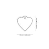MyFamily Shine Small Grey Glitter Heart ID Tag