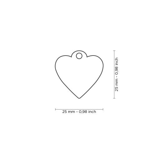 MyFamily Shine Small Grey Glitter Heart ID Tag