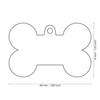 MyFamily Shine XL Grey Glitter Bone ID Tag
