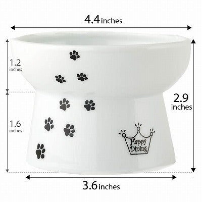 Necoichi Raised Cat Food Bowl (Regular Size)