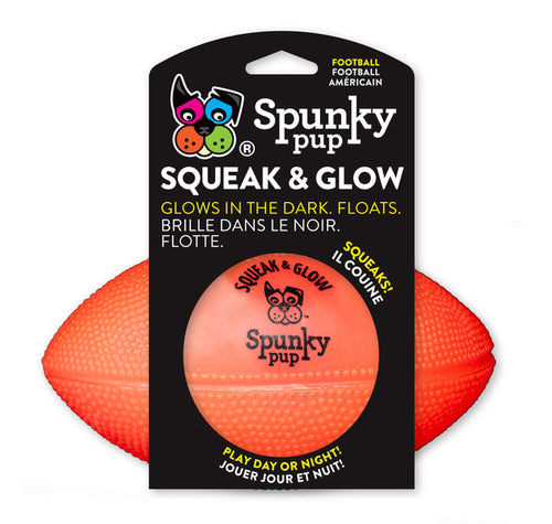 Spunky Pup Squeak & Glow Football