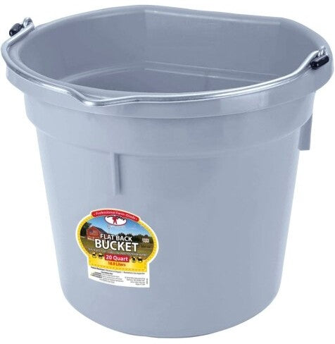 Little Giant Flat Back Plastic Bucket 20 Quart