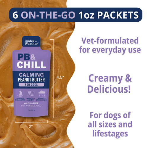 Under the Weather Pet PB&CHILL® Calming Peanut Butter For Dogs - 6 Packets