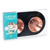 Messy Mutts Double Silicone Dog Feeder with Copper Colored Bowls, 3 Cups Per Bowl