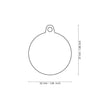 MyFamily Classic Big Black Circle with Paw ID Tag