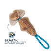 Tall Tails'Natural Leather Jointed Trout Tug Dog Toy