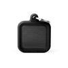 MyFamily Hushtag Black Aluminum Square ID Tag with Rubber
