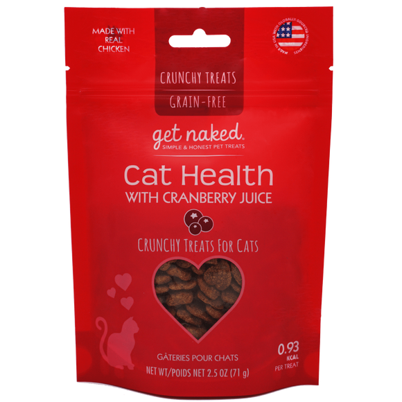 Get Naked Cat Health with Cranberry Juice Crunchy Treats