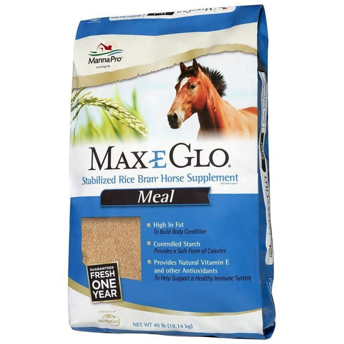 MANNA PRO MAX-E-GLO RICE BRAN MEAL HORSE SUPPLEMENT (40 LB)