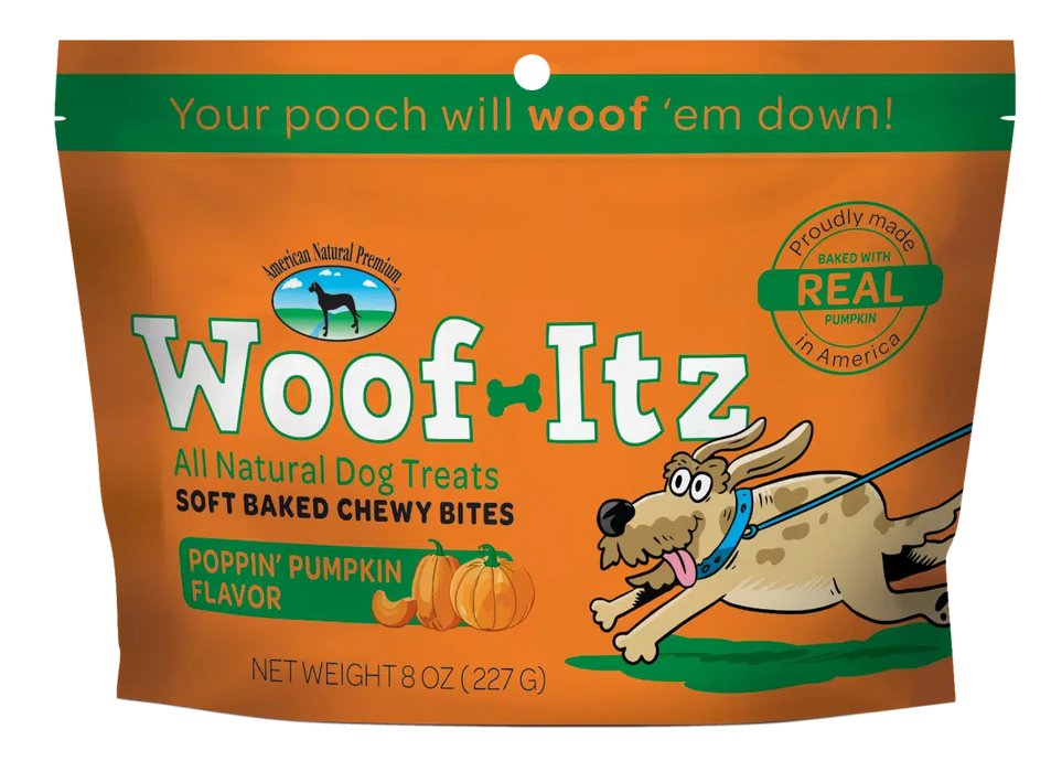 American Natural Premium Woof-Itz Poppin' Pumpkin Dog Treat (8 oz (227 Grams))