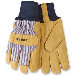 Premium Grain Pigskin Leather Palm Gloves, Medium