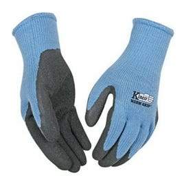 Cold-Weather Work Gloves, Latex-Coated Gray Knit, Women's M