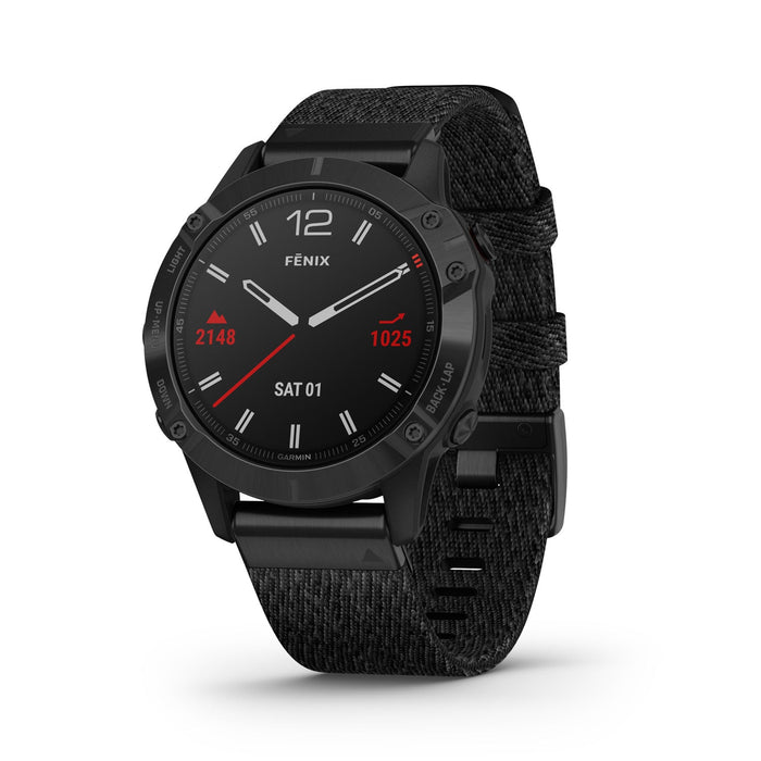 Garmin 0100215801 fenix 6 Pro Watch Black iPhone/Android