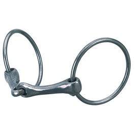 Horse Bit, Snaffle, Iron, 5-In. Mouth & 3-In. Rings