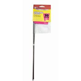 Marking Stake Flags, Fluorescent Pink, 15-In., 10-Pk.