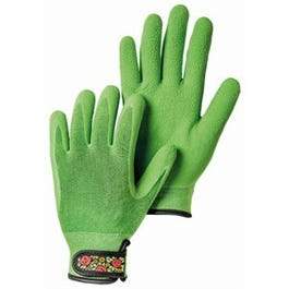 Bamboo Gardening Gloves, Green Knit, Women's S