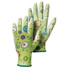 Nitrile Work Gloves, Textured, Light Green, Women's S